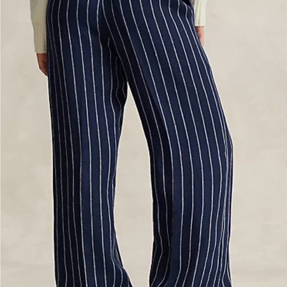 Polo by Ralph Lauren Striped Linen Wide - Leg Pant Sz. 4 - Picture 5 of 8